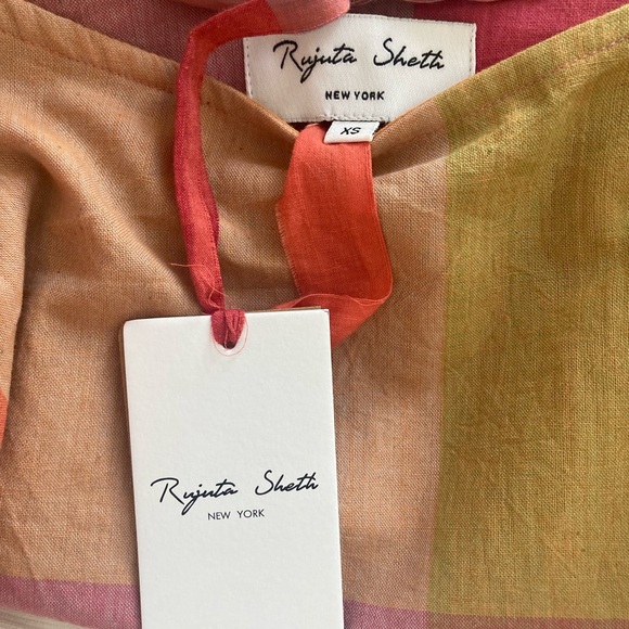 NWT Rujuta Sheth XS Elizabeth top Jupiter Chex - Picture 6 of 8